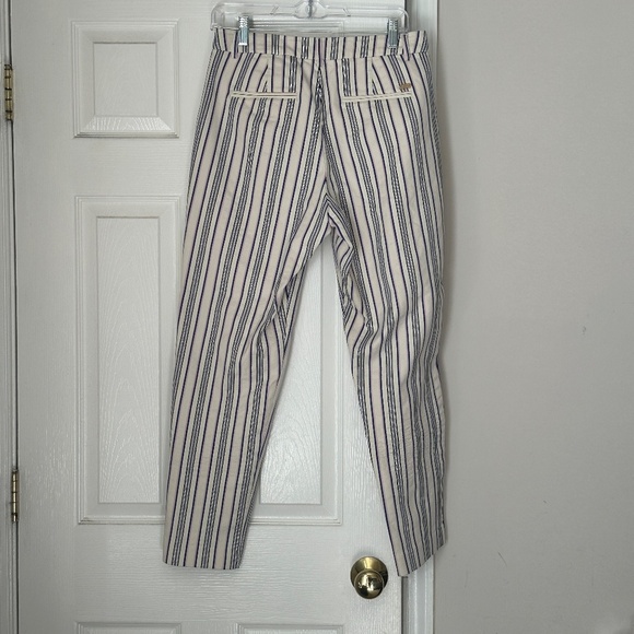 Scotch & Soda Amsterdam Lowry Stripe Slim Fit Pants In Blue Pink White Size 28 - Picture 4 of 10